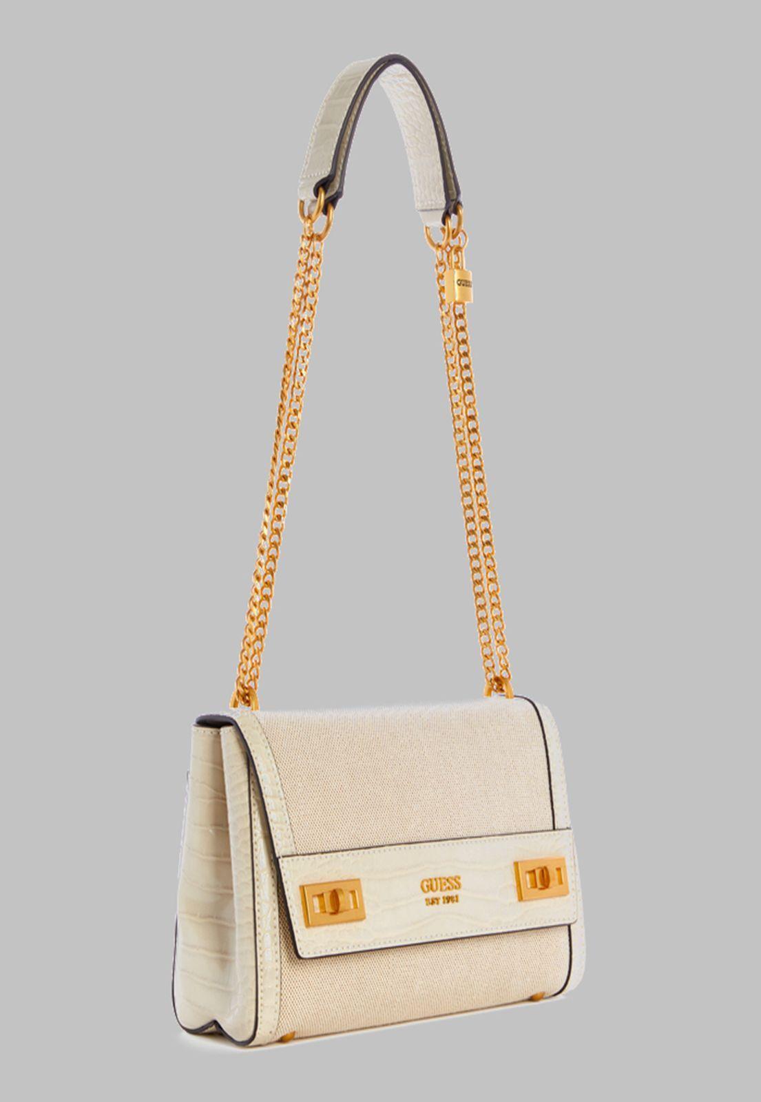 Cartera Guess Katey Flap Shoulder Bag Ntg Crema-1