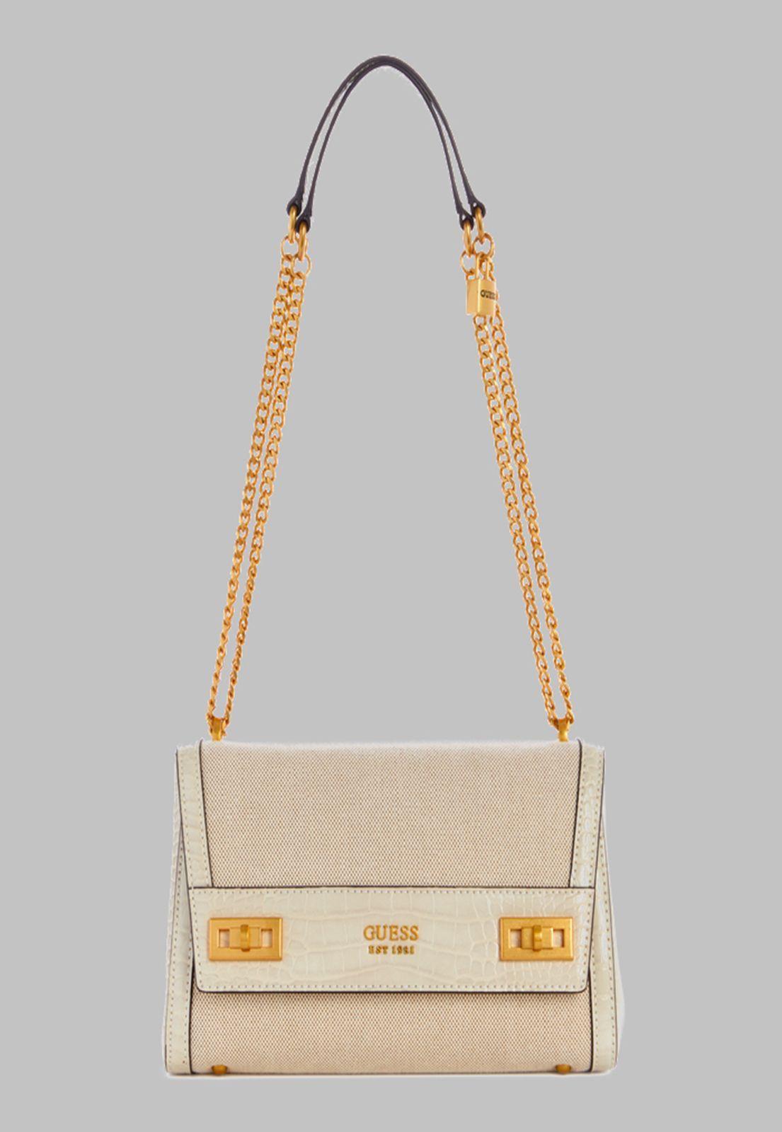 Cartera Guess Katey Flap Shoulder Bag Ntg Crema-0