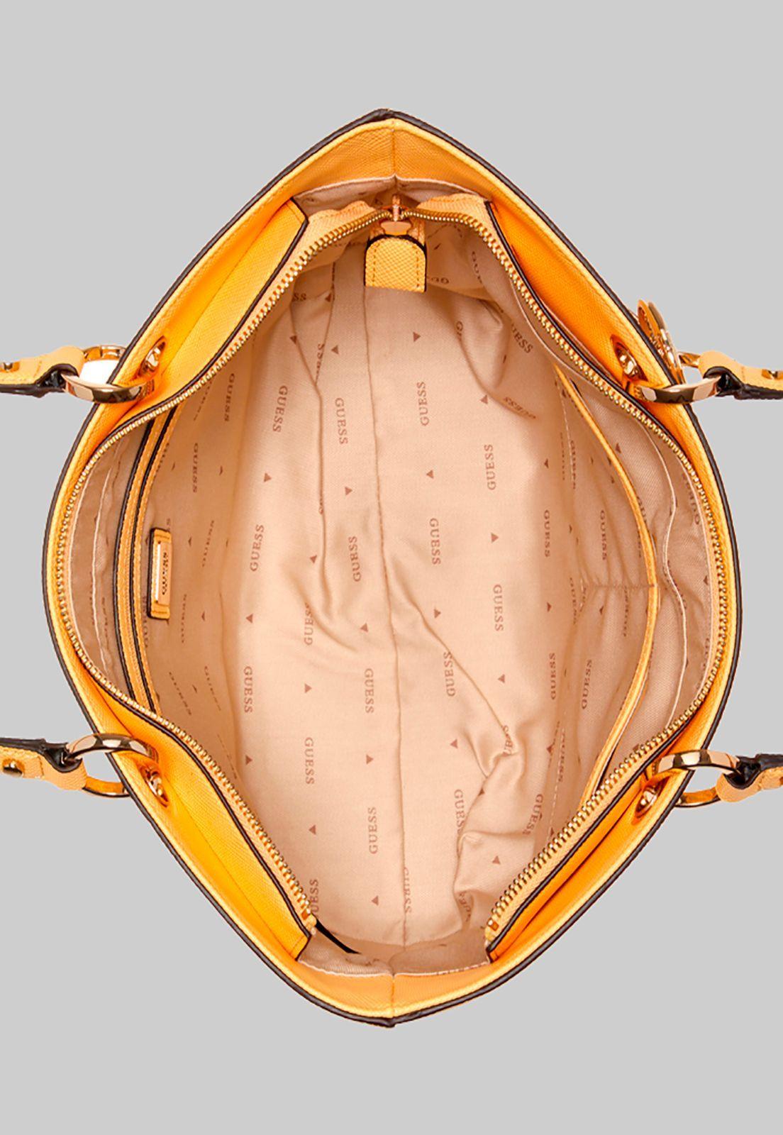 Cartera Noelle Small Elite Tote Ppc Amarillo Guess-3