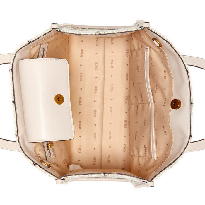 Cartera Silvana Small Tote Wib Blanco Guess-3