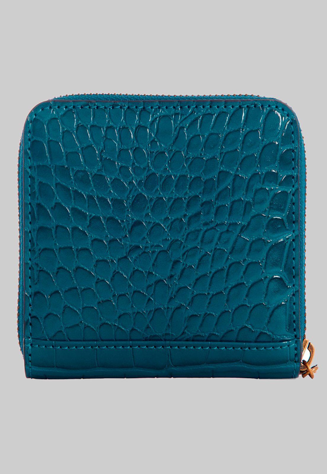 Billetera Laurel Slg Small Zip Around Azul Guess-1
