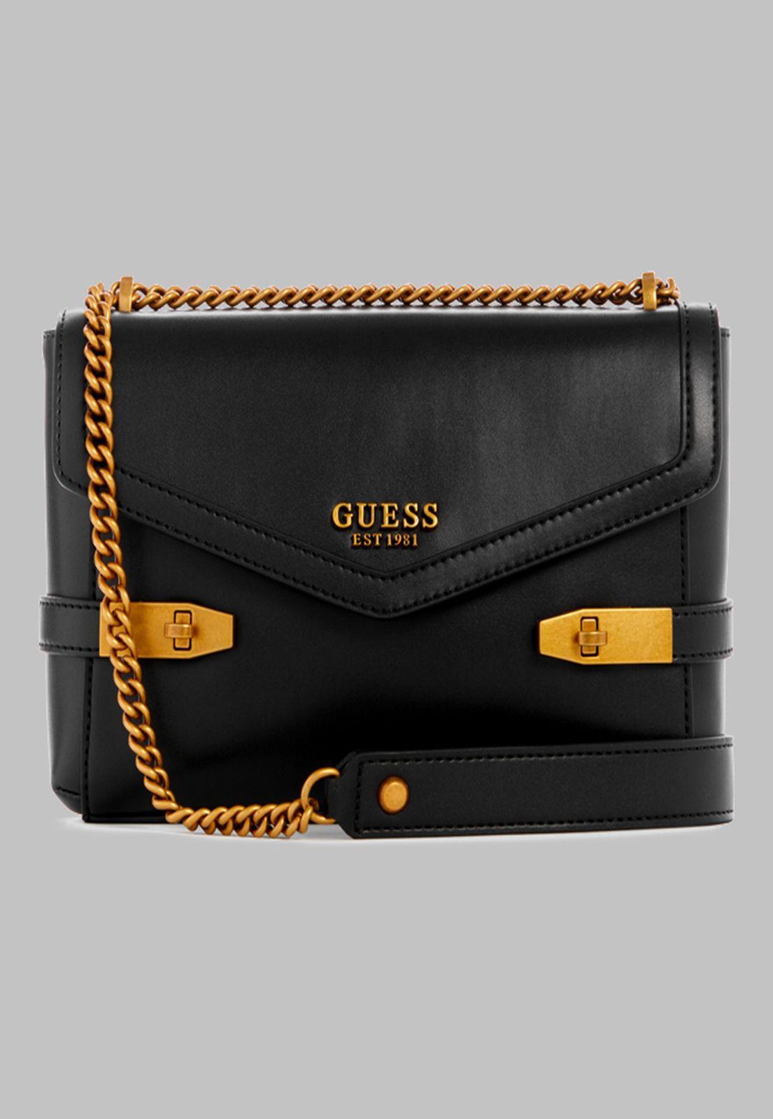 Cartera Guess Zadie Convertible Xbody Flap Bla Negro-0