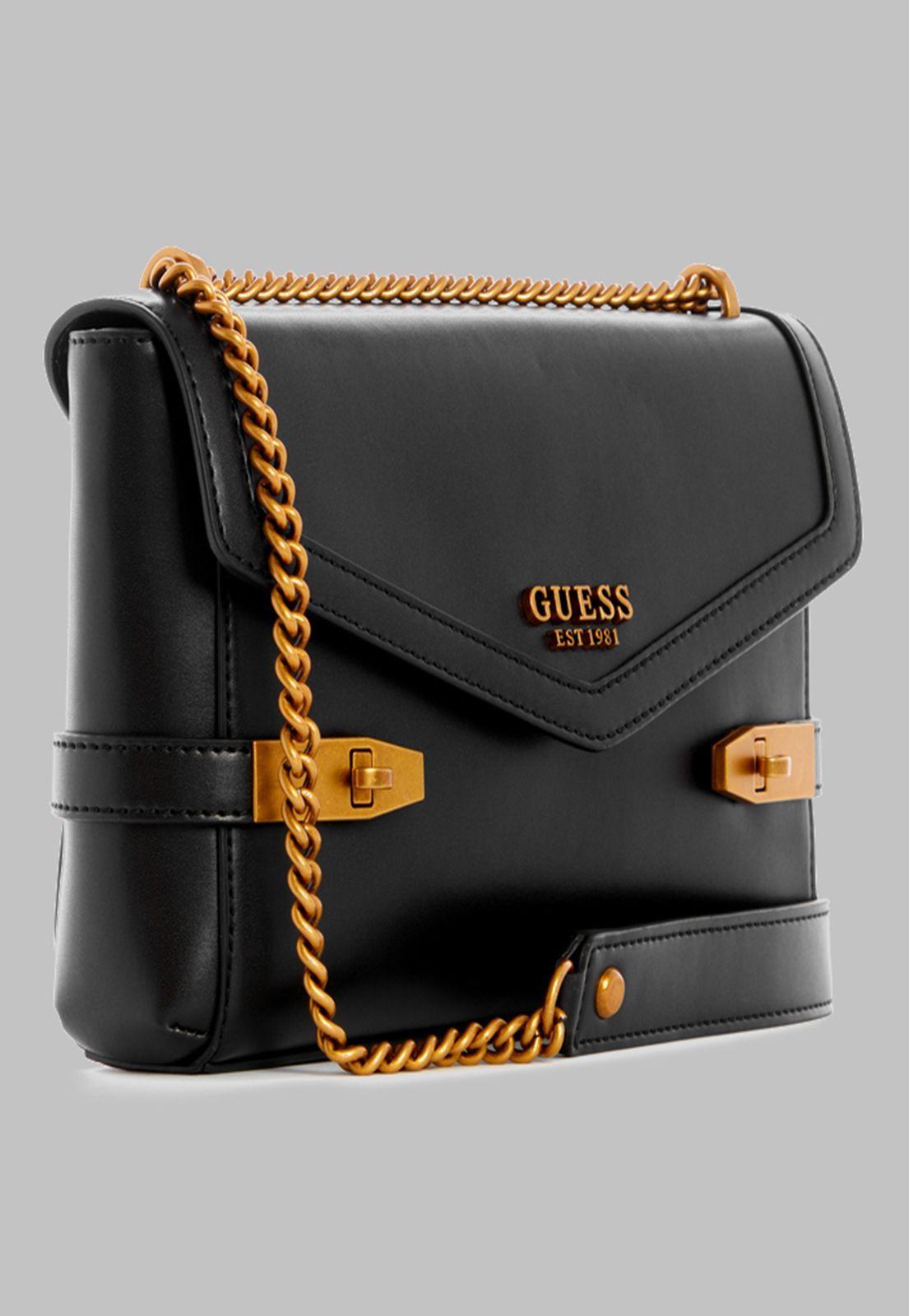 Cartera Guess Zadie Convertible Xbody Flap Bla Negro-1