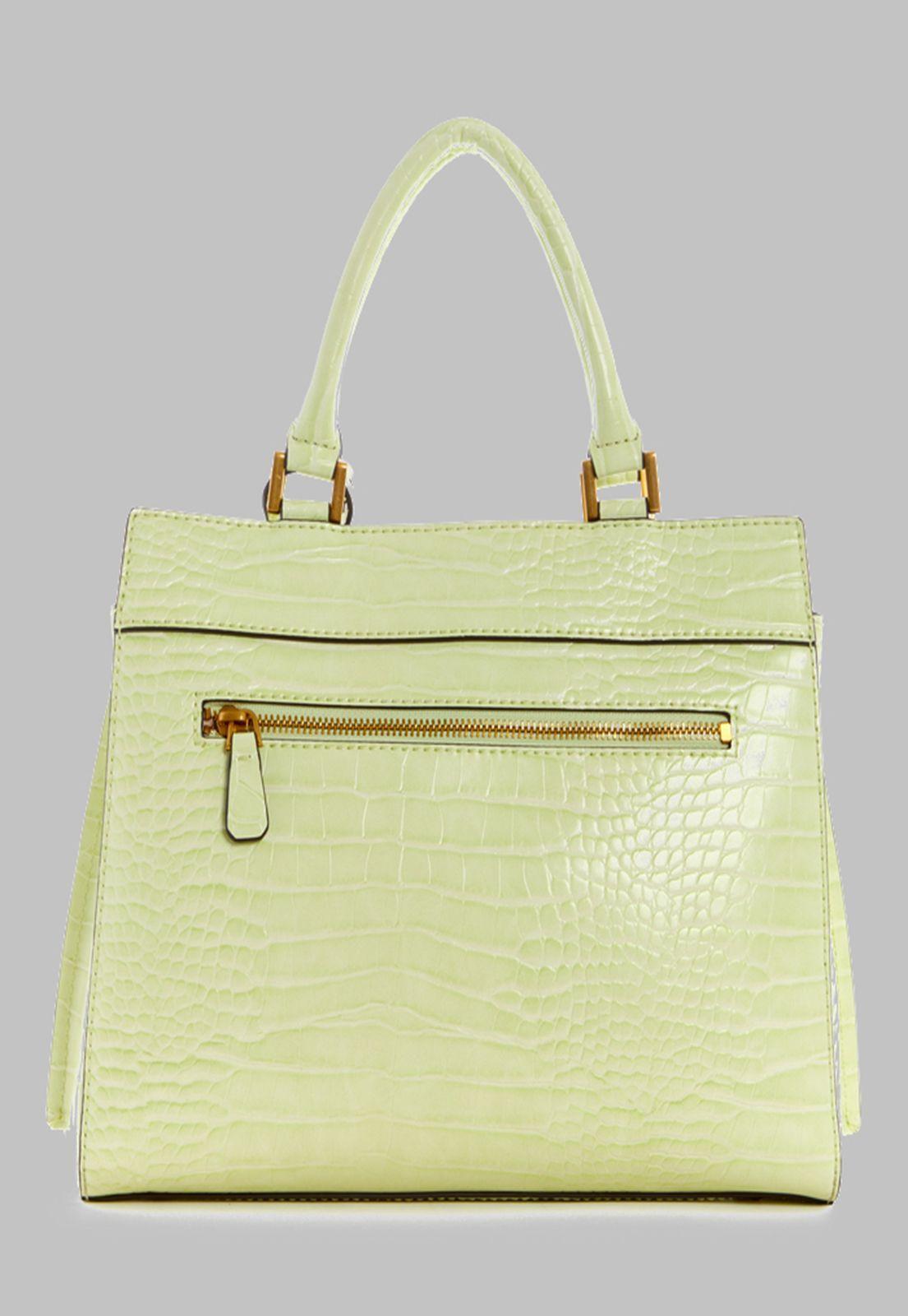 Cartera Guess Katey Croc Luxury Satchel Lgl Verde-2