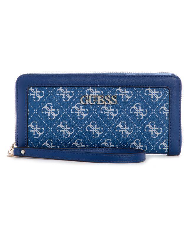 Billetera Guess Washington Slg Lrg Zip Around Blm Azul Tu-0