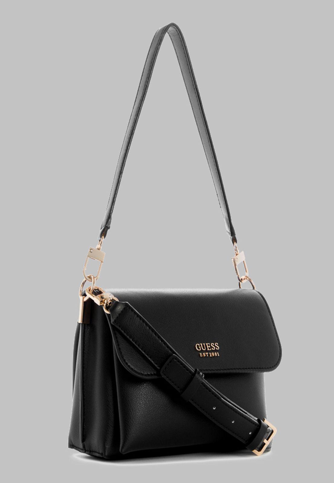 Cartera Guess Eco Mia Flap Shoulder Bag Bla Negro-1