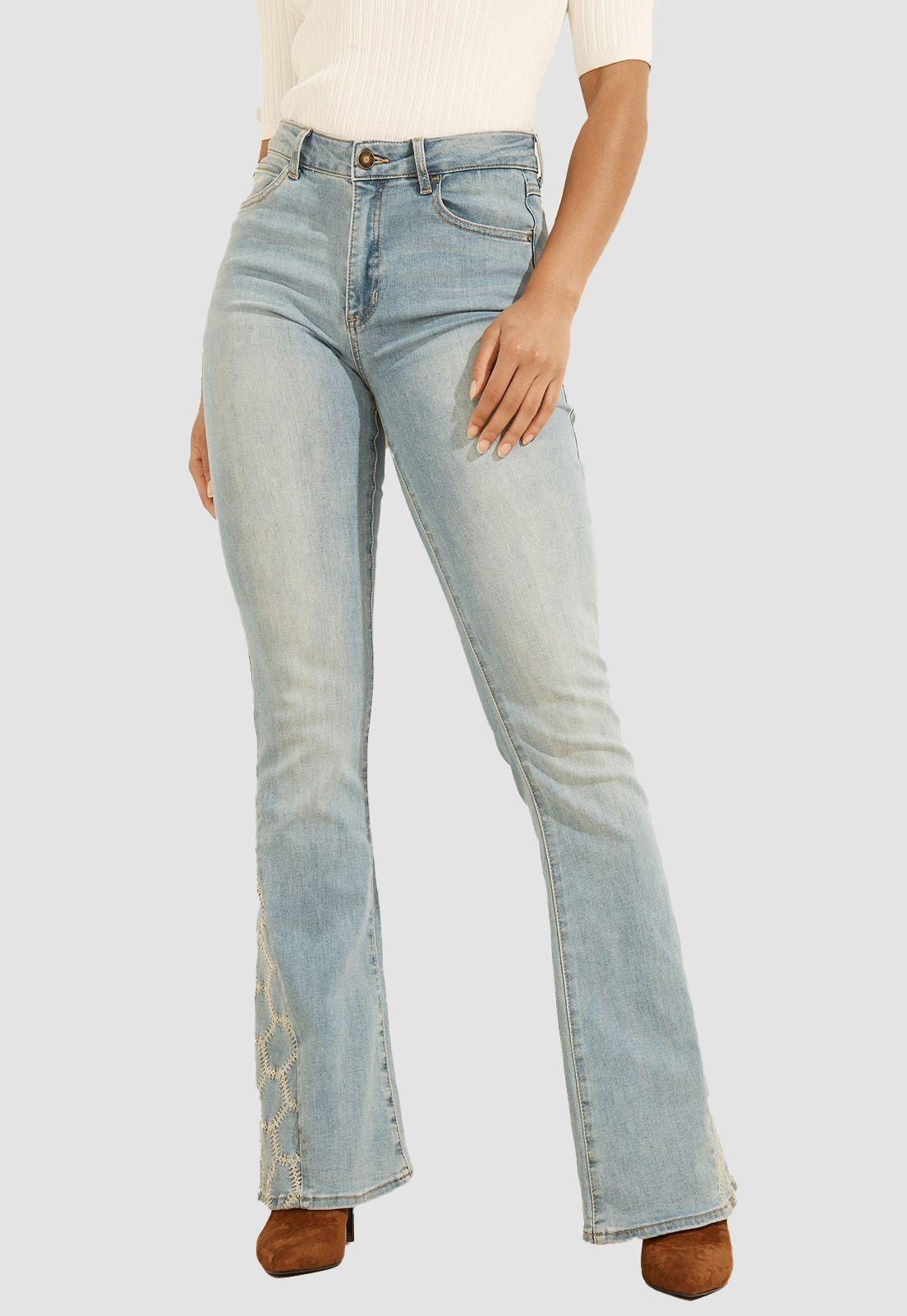 Jeans Guess 1981 Flare W Inset Embroidery-0