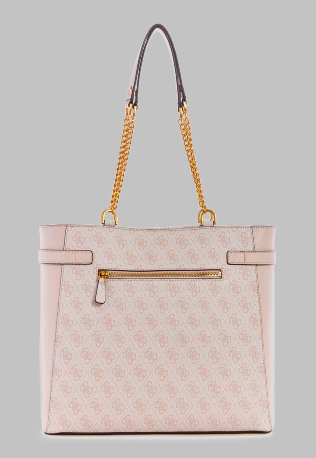 Cartera Guess Zadie Logo Girlfriend Tote Lrl Rosado-2