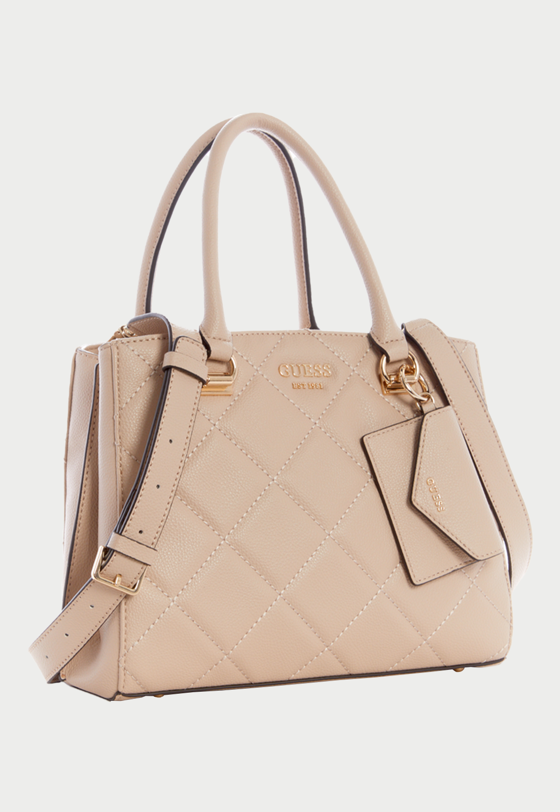 Cartera Fantine Girlfriend Satchel Lgr Beige Guess-1
