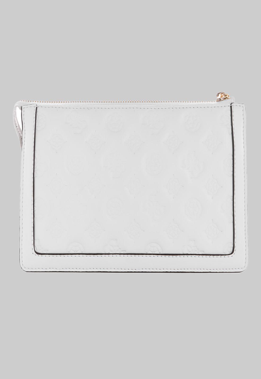 Mini Cartera Guess Abey Multi Cmprtmnt Shldr Bag Whi Blanco-2