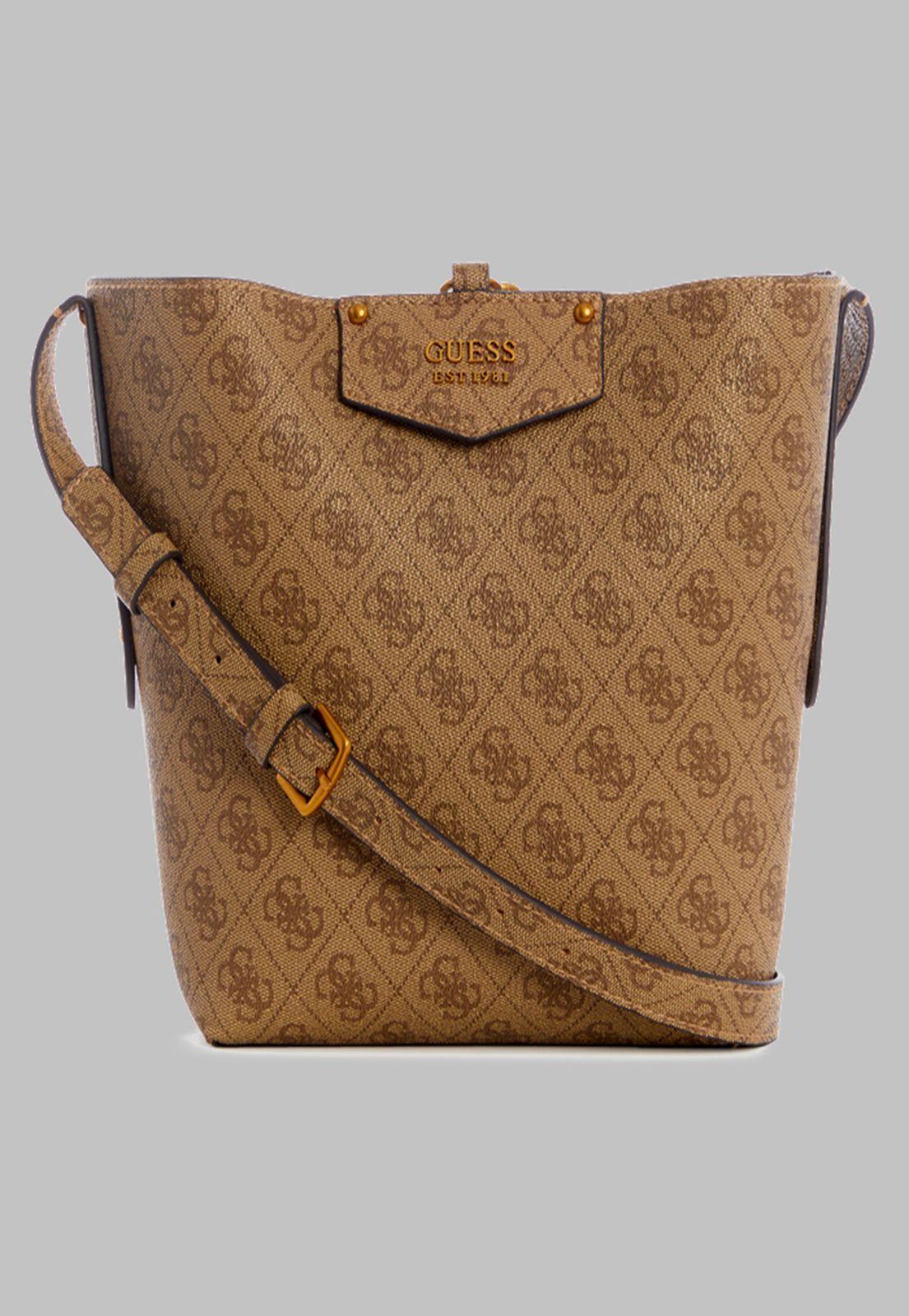 Cartera Guess Eco Brenton Bucket Ltl Café-0