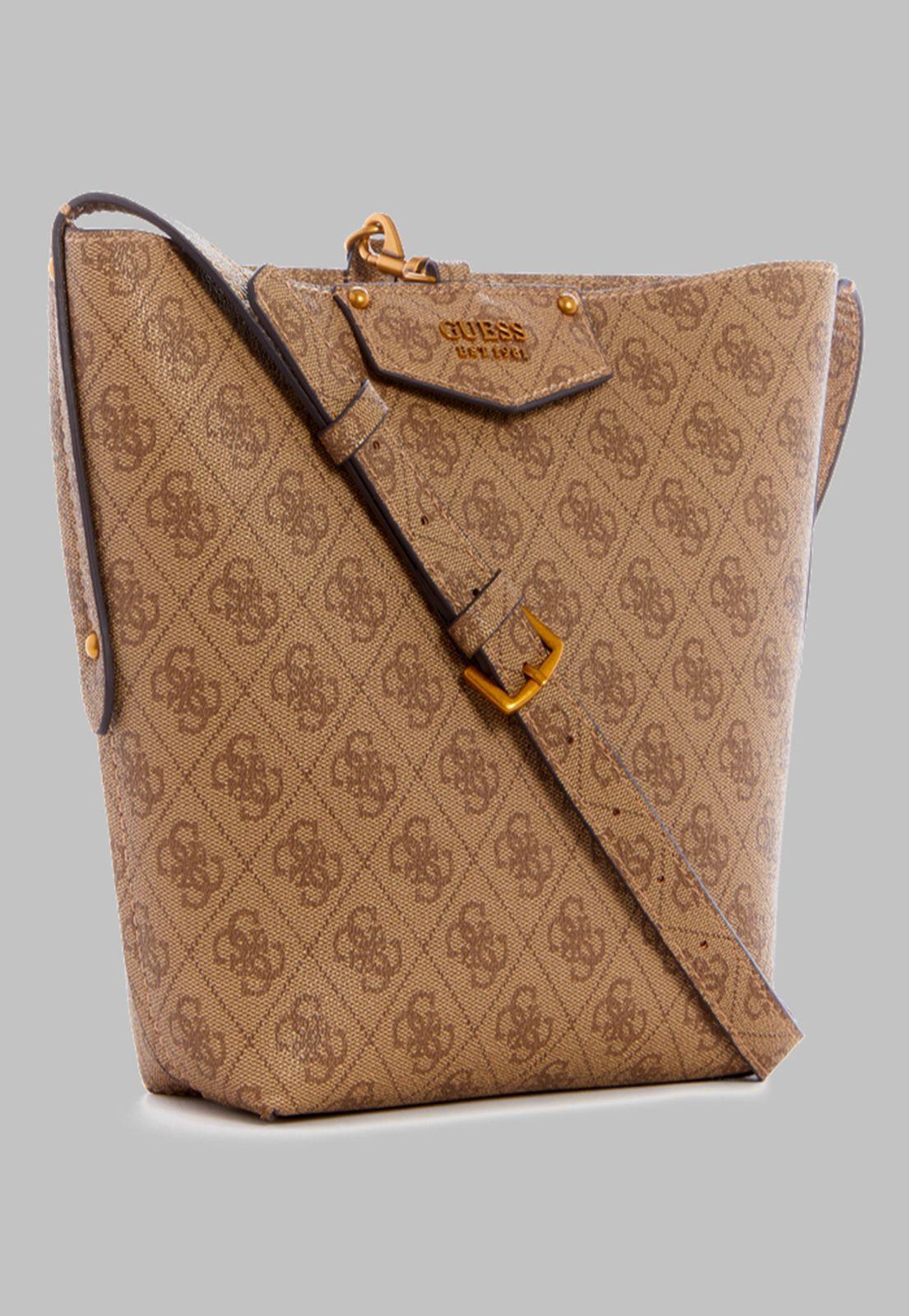 Cartera Guess Eco Brenton Bucket Ltl Café-1