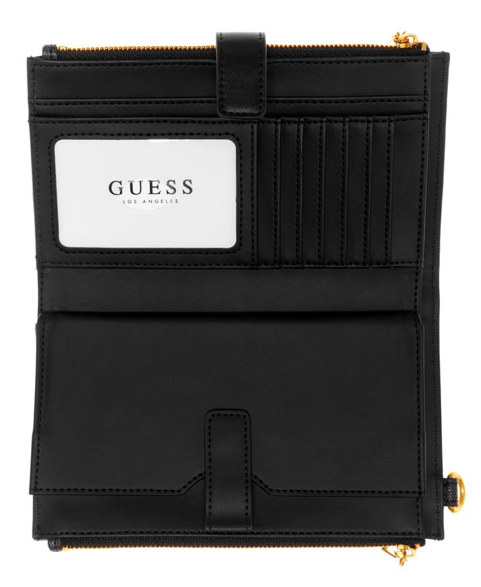 Billetera Guess Eco Brenton Slg Dbl Zip Orgnzr Bla Negro-2