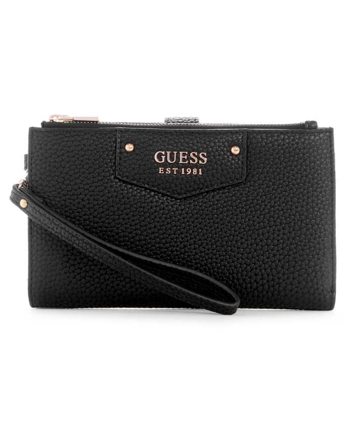 Billetera Guess Eco Brenton Slg Dbl Zip Orgnzr Bla Negro-0