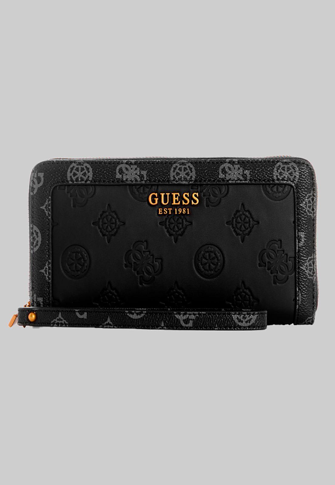 Billetera Abey Slg Large Zip Around  Negro Guess-0