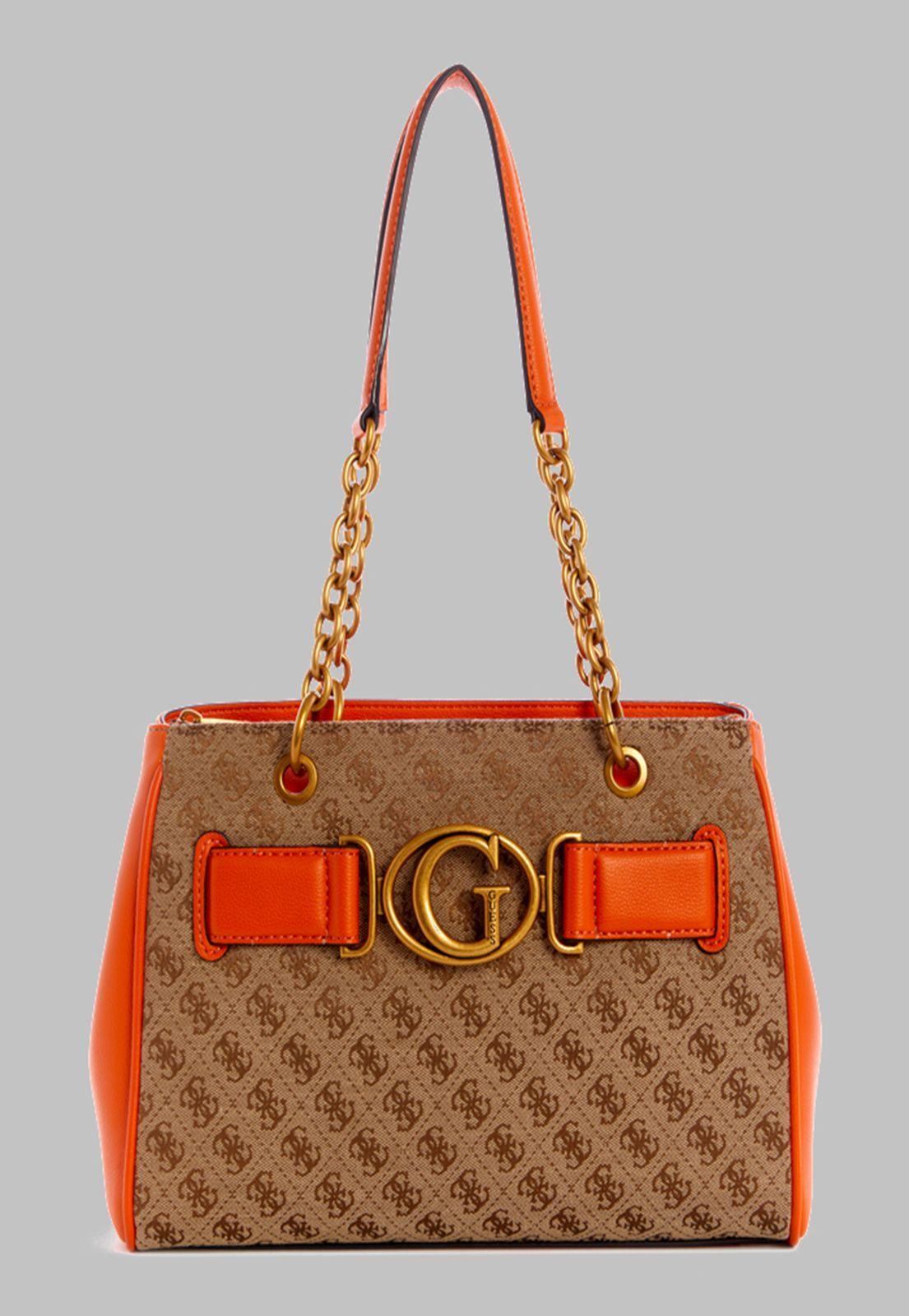Cartera Guess Aviana Luxury Satchel Lto Naranjo-0