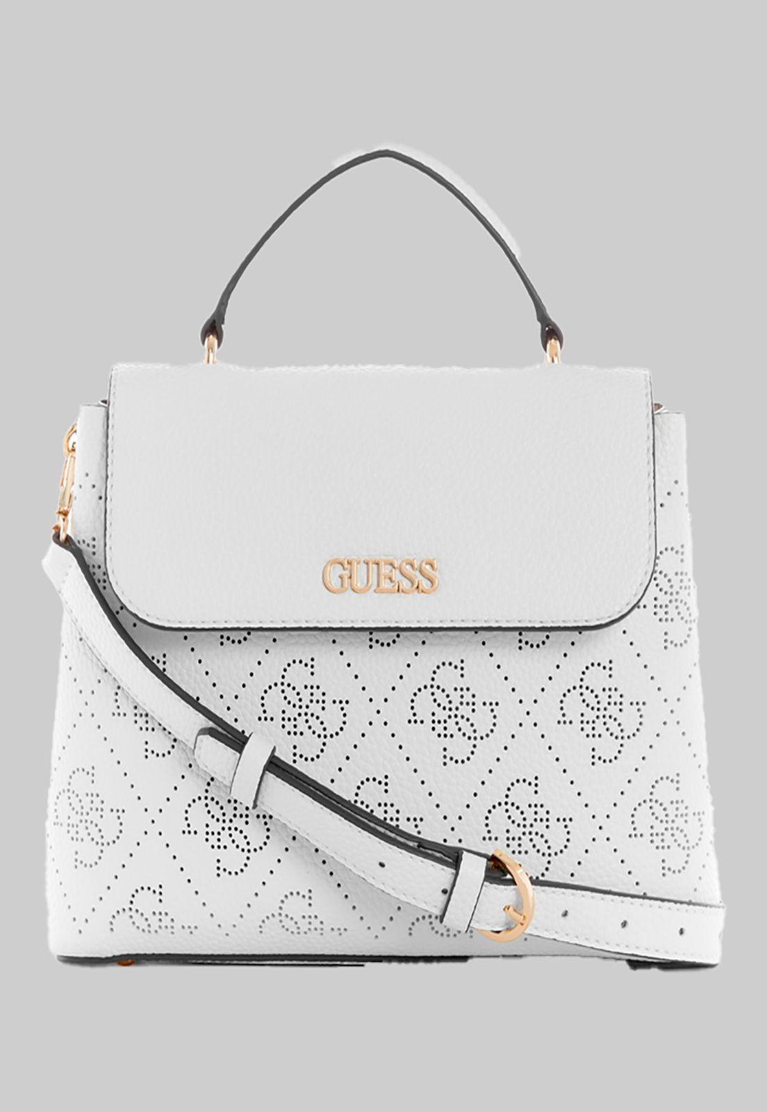 Cartera Amara Top Handle Flap Whi Blanco Guess-0