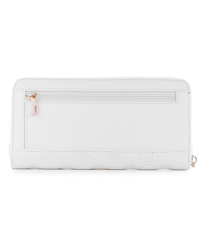 Billetera Guess La Femme Slg Large Zip Around Whi Blanco-1