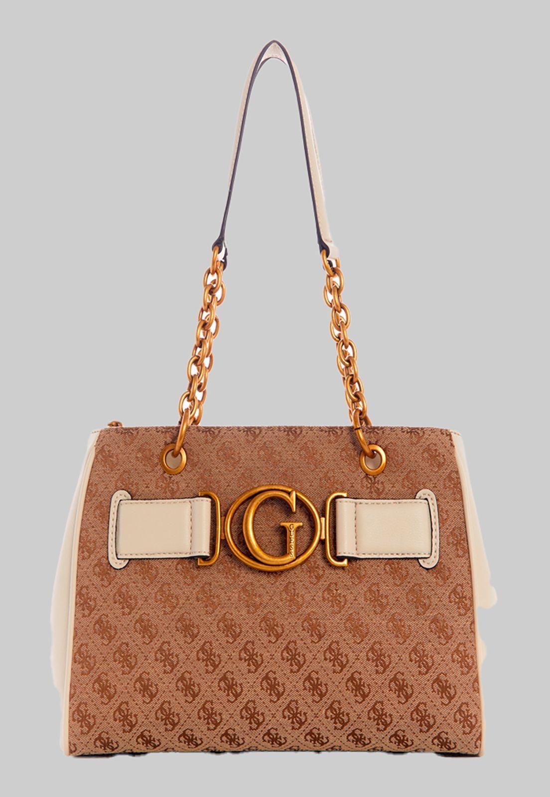 Cartera Aviana Luxury Satchel Lts Crema Guess-0