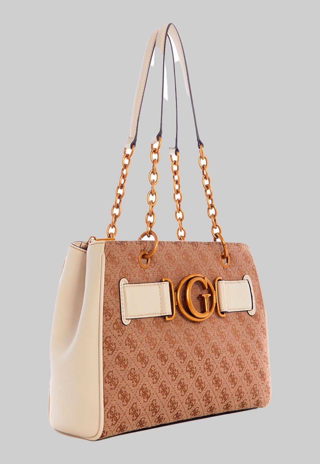 Cartera Aviana Luxury Satchel Lts Crema Guess-1