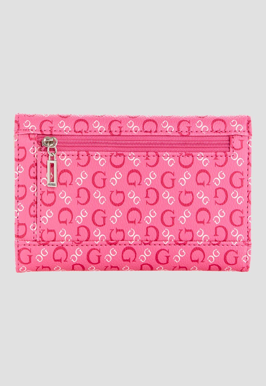 Billetera Tempe Slg Slim Clutch Pin Rosado Guess-1