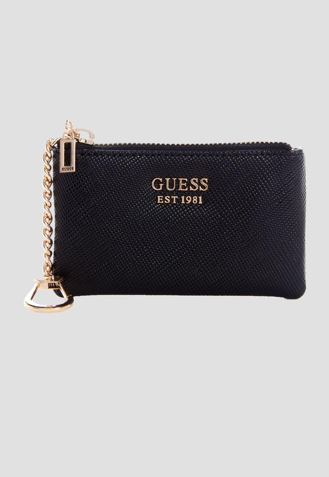 Billetera Noelle Slg Zip Pouch Bla Negro Guess-0