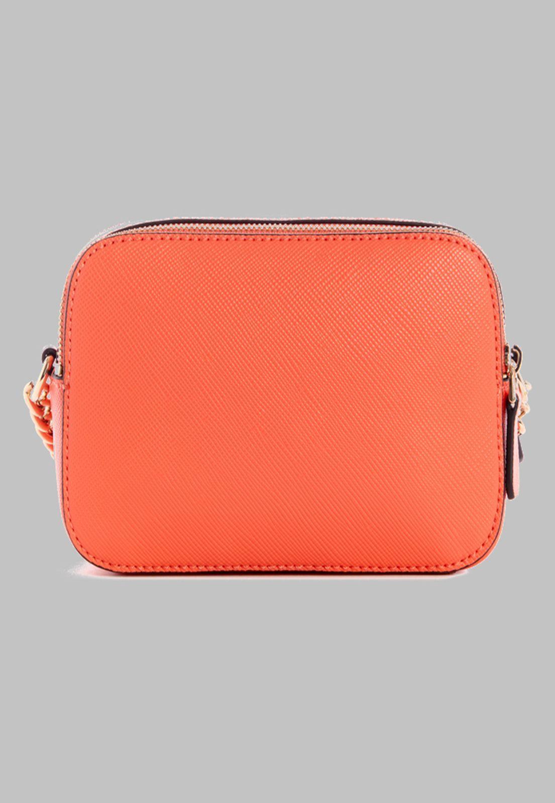 Mini Cartera Guess Noelle Crossbody Camera Cor Coral-2