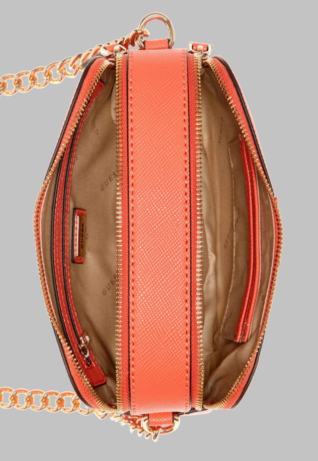 Mini Cartera Guess Noelle Crossbody Camera Cor Coral-3