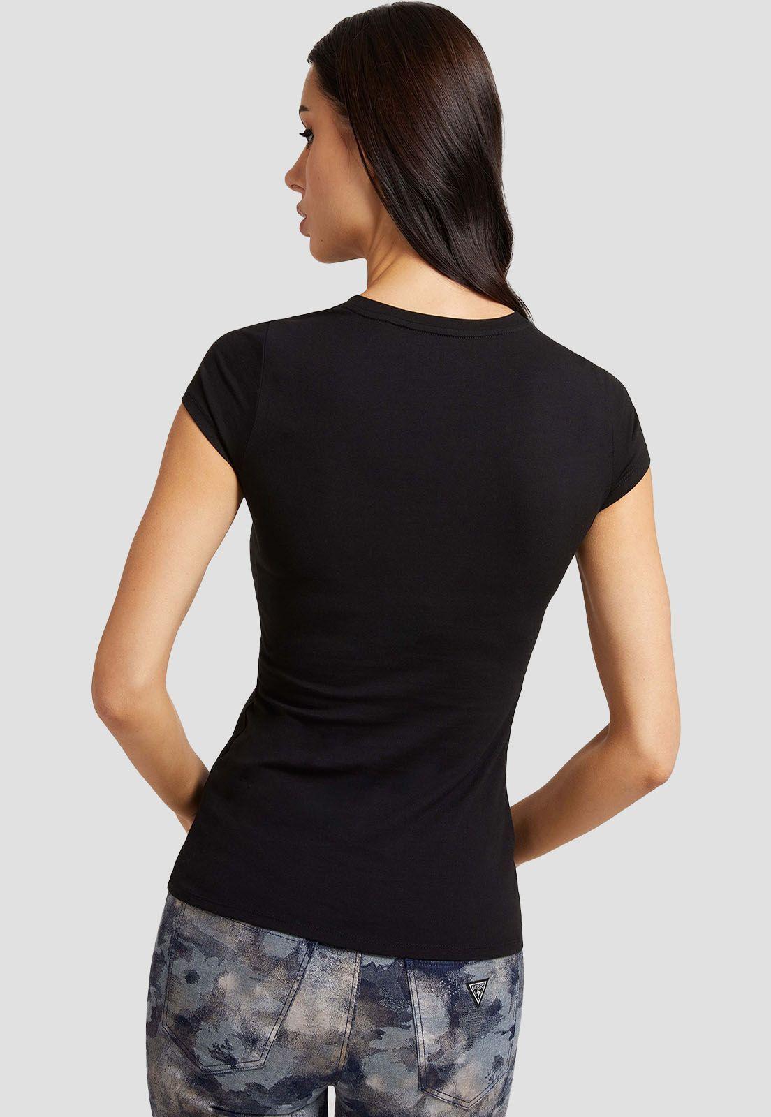 Polera Guess Ss Guess Jewel Logo R3 Jblk-1