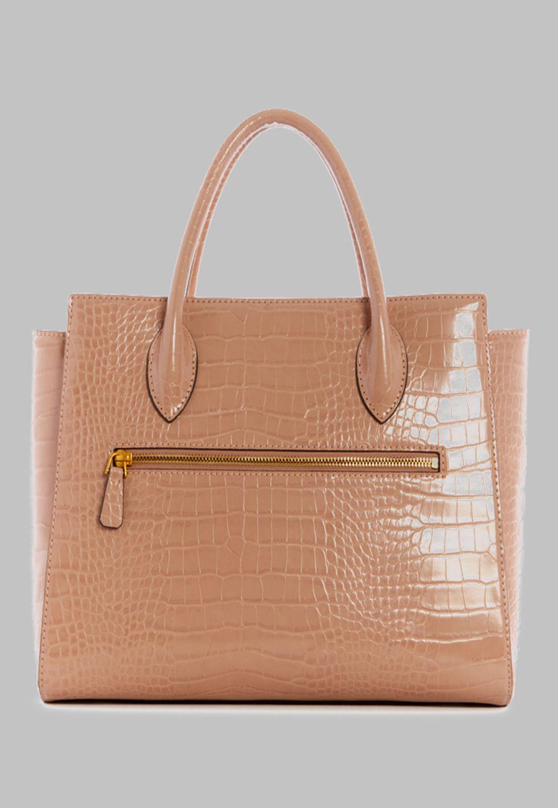 Cartera Guess Enisa High Society Satchel Cam Beige-2
