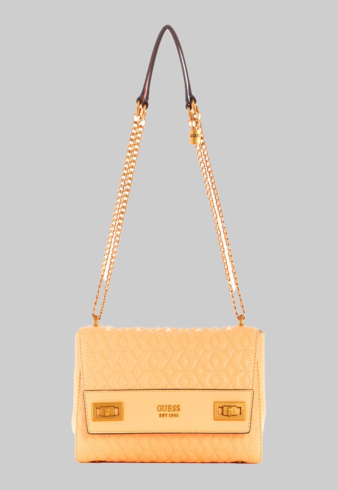 Cartera Katey Flap Shoulder Bag Ppc Amarillo Guess-0