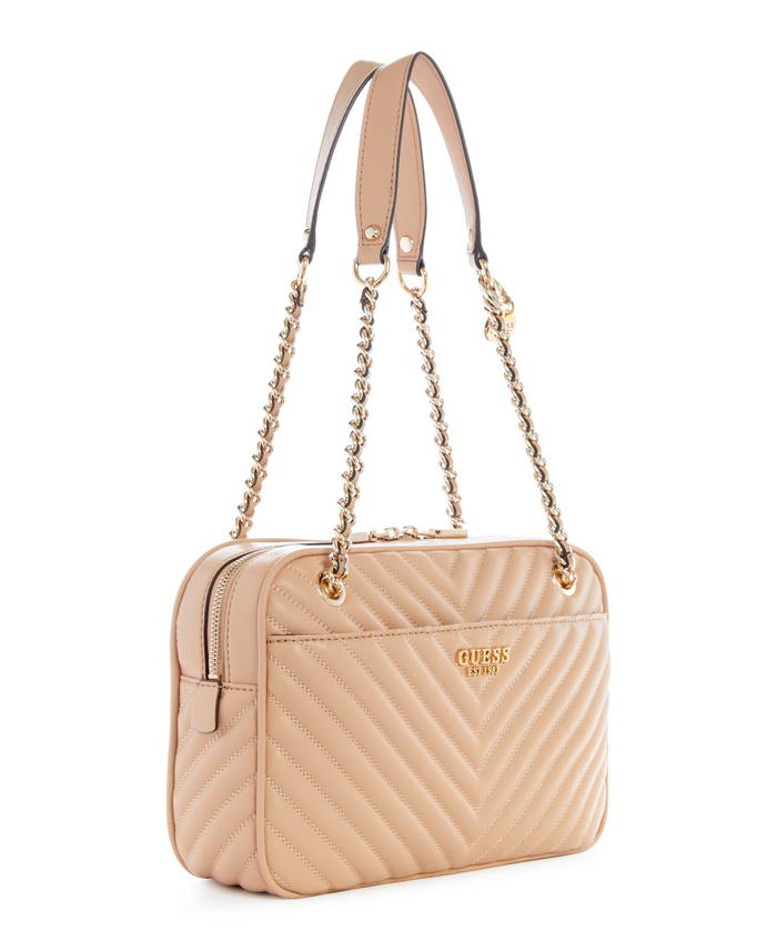 Cartera Guess Keillah Top Zip Shoulder Bag Bei Beige-1