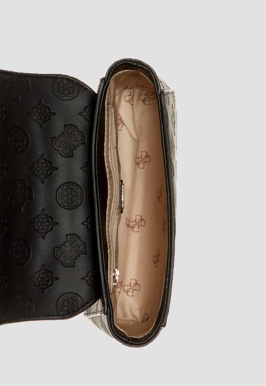 Mini Cartera Carlson Crossbody Flap Negro Guess-3