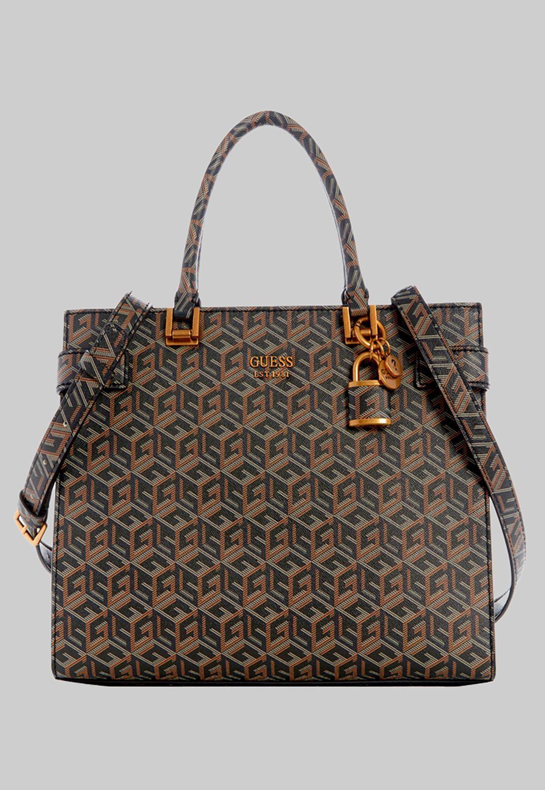 Cartera Atene Society Satchel Blo Negro Guess-0