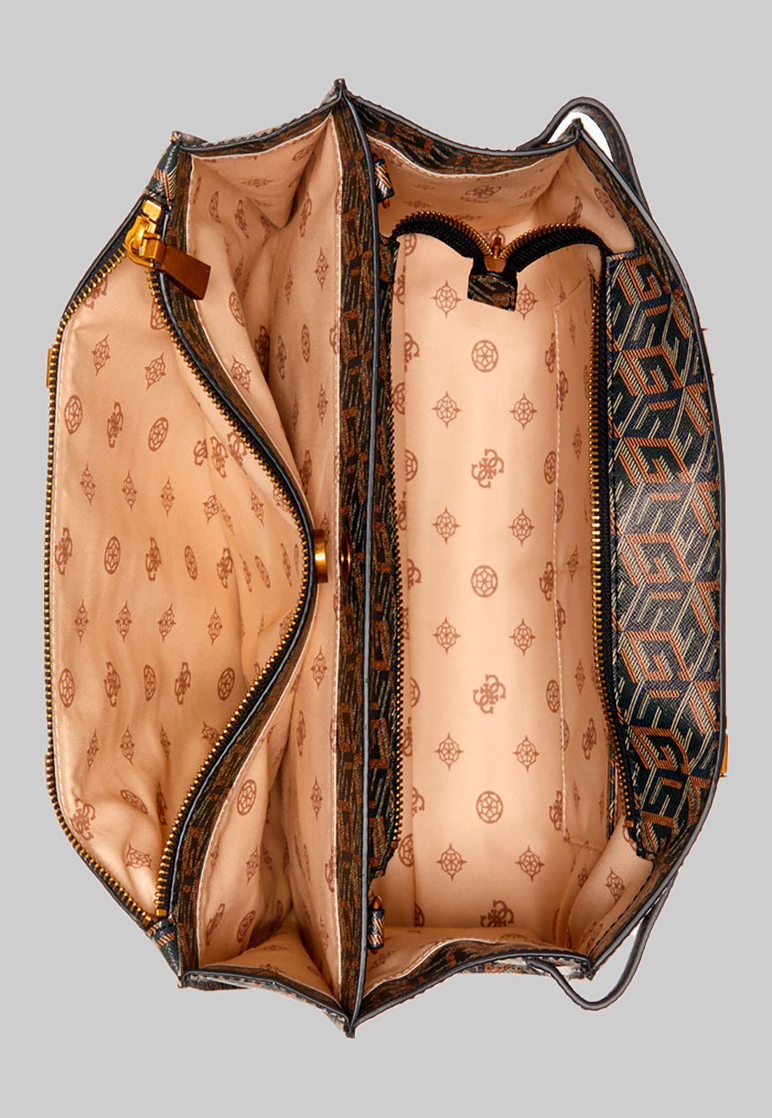 Cartera Atene Society Satchel Blo Negro Guess-3