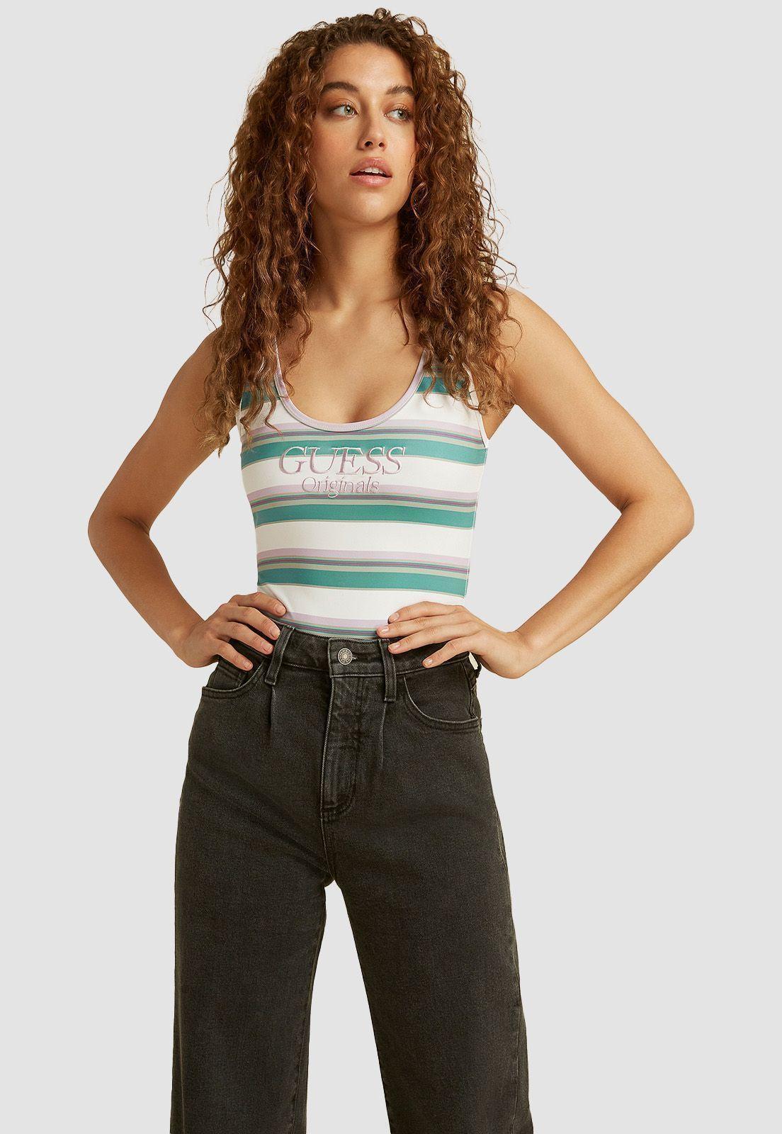 Body Guess Go Ari Stripe Body Suit-0