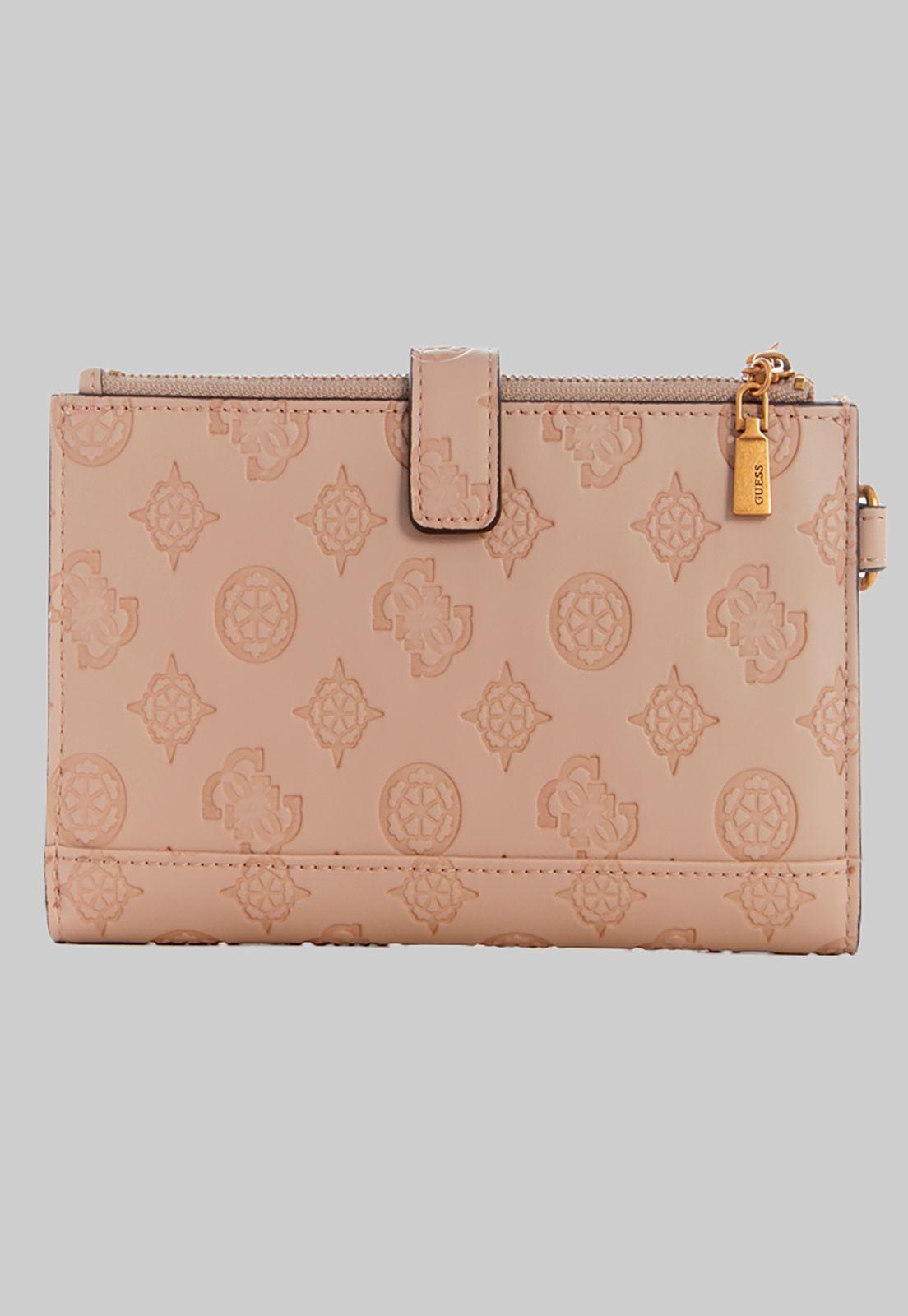 Billetera Laurel Slg Dbl Zip Organizer Crema Guess-1