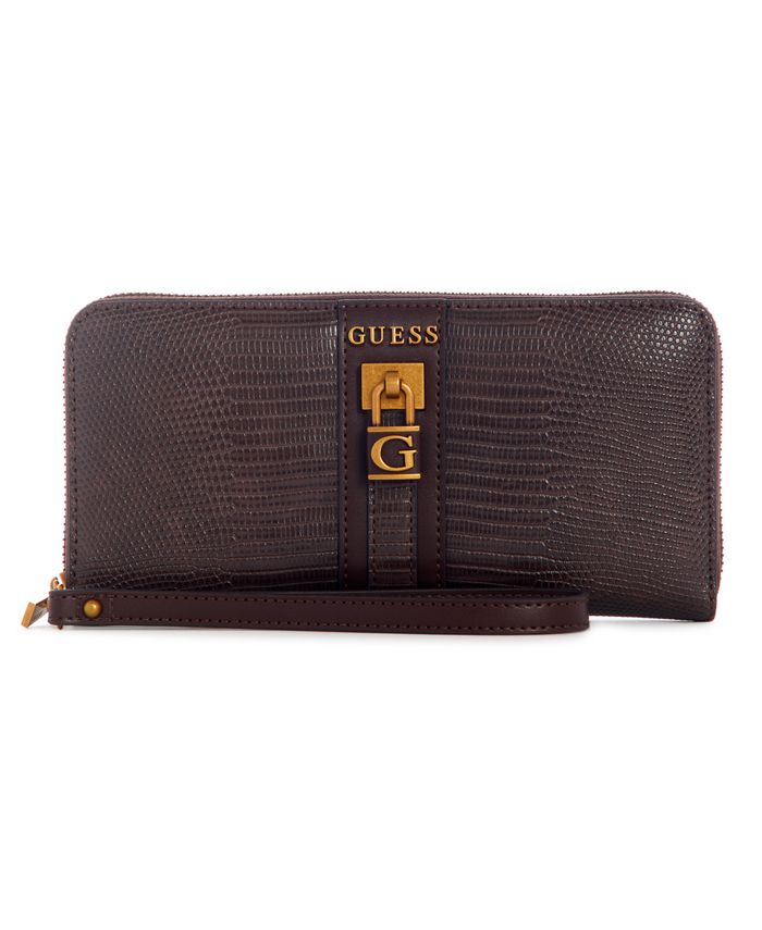 Billetera Guess Ginevra Slg Large Zip Around Bro Café-0