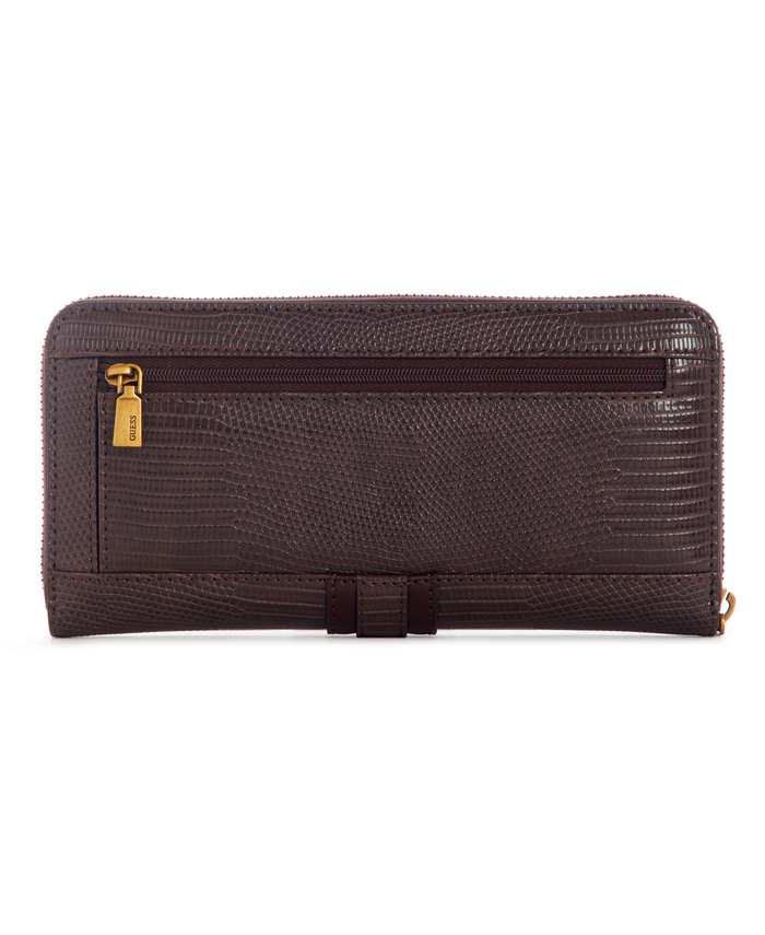 Billetera Guess Ginevra Slg Large Zip Around Bro Café-1