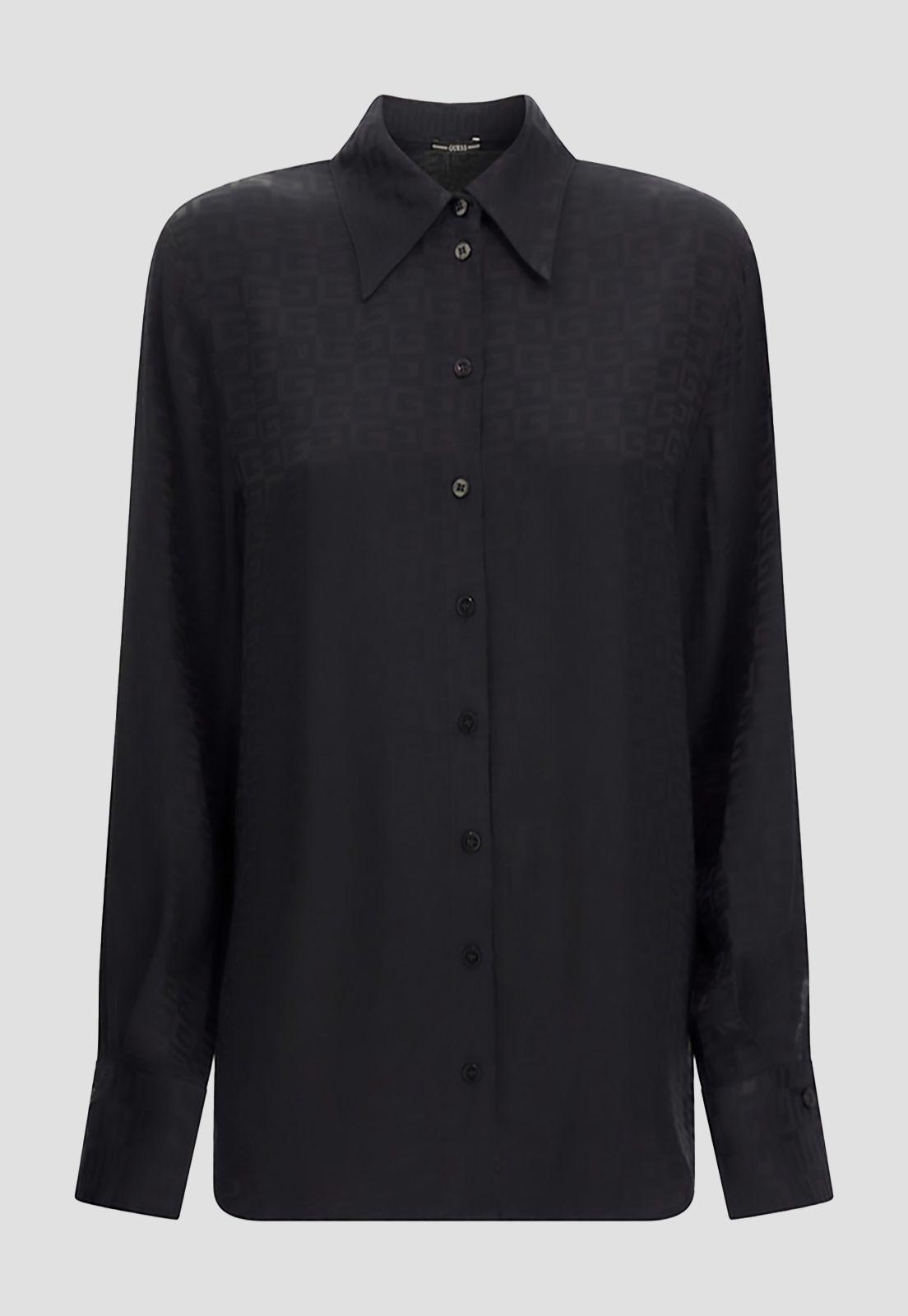 Camisa Guess Ls Lola Shirt Jblk Negro-4