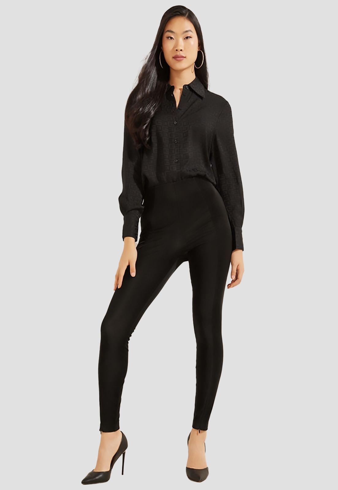 Camisa Guess Ls Lola Shirt Jblk Negro-1