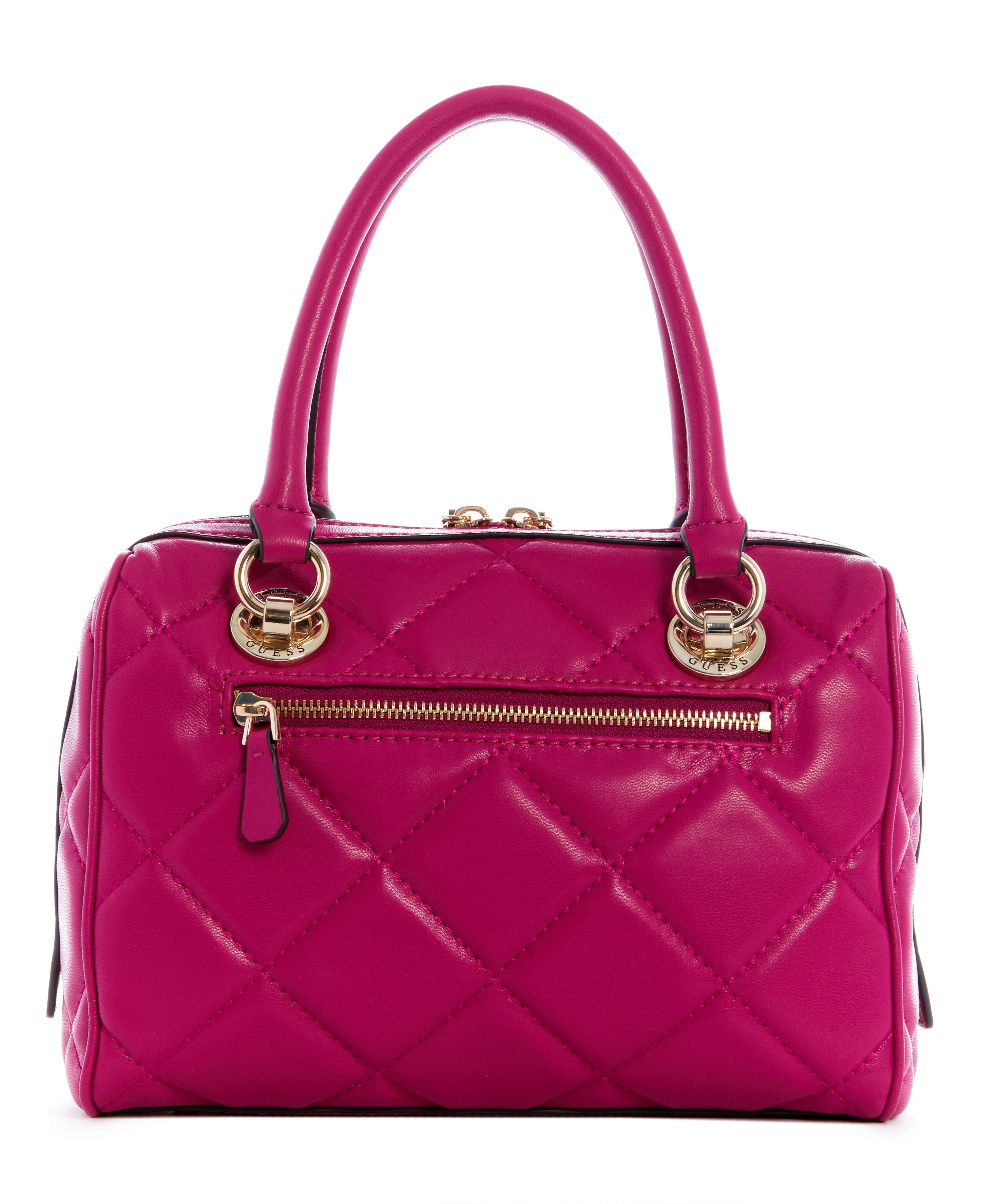 Cartera Cessily Box Satchel Fuc Rosado Guess-2