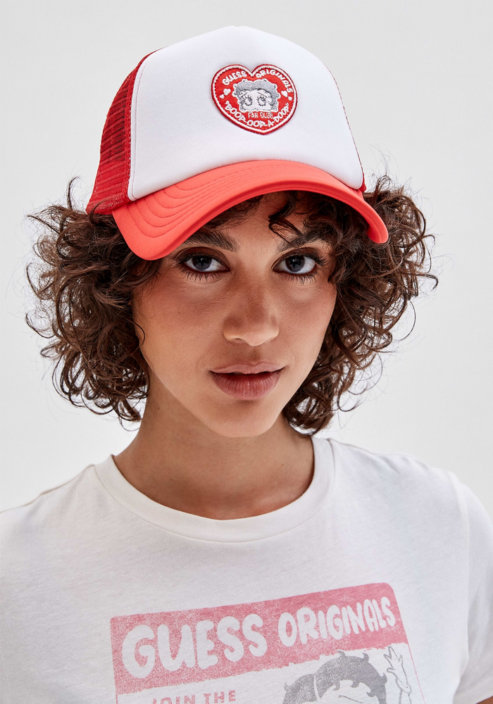Gorro Go Betty Boop Trucker Hat F0E1 Rojo Guess-0