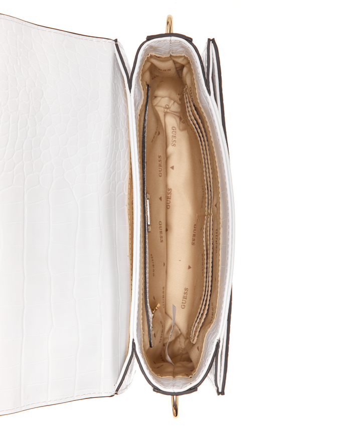 Cartera Guess Retour Top Handle Flap Whi Blanco-3