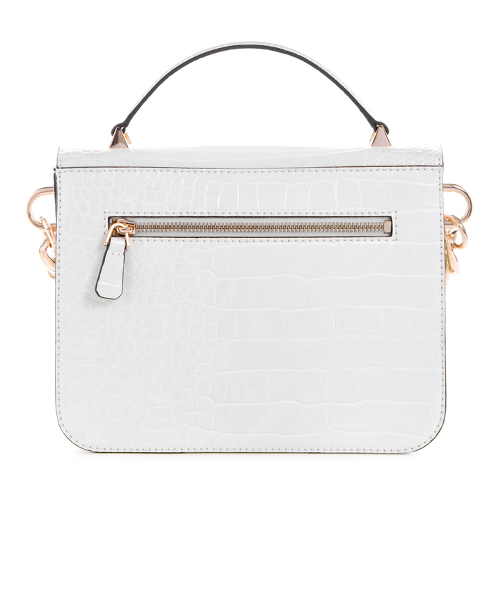 Cartera Guess Retour Top Handle Flap Whi Blanco-2