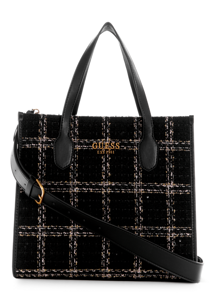Cartera Silvana Small Tote Bkw Negro Guess-0