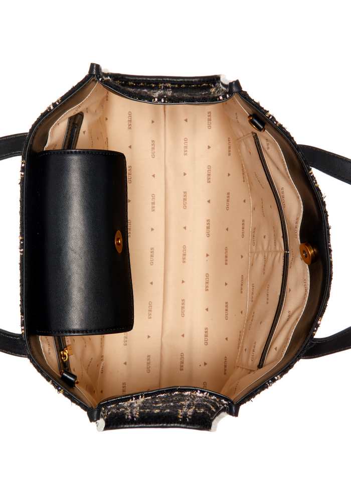 Cartera Silvana Small Tote Bkw Negro Guess-3