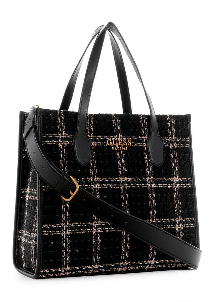 Cartera Silvana Small Tote Bkw Negro Guess-2