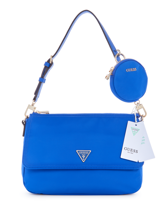Cartera Guess Eco Gemma Top Zip Shlder Bag Blu Azul-0