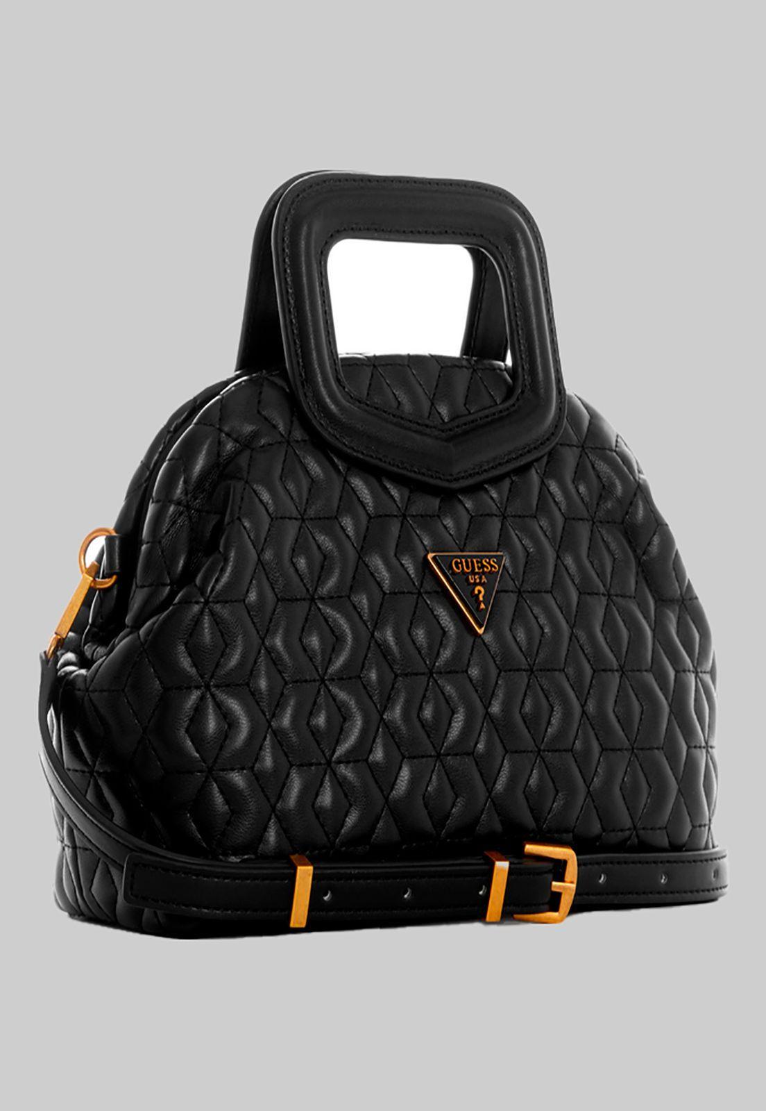 Mini Cartera Errin Small Frame Clutch Negro Guess-1